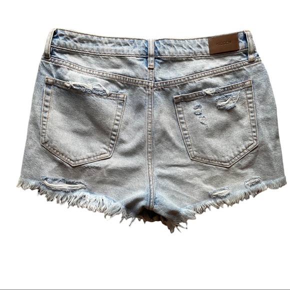 90s Light Wash Distressed Summer Boyfriend Shorts size Large - Picture 5 of 9